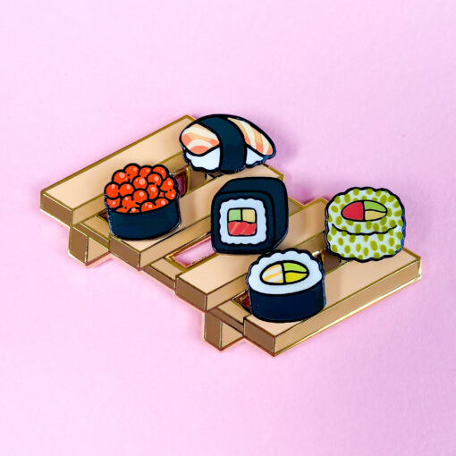 Mini Sushi Pins & Display Plate